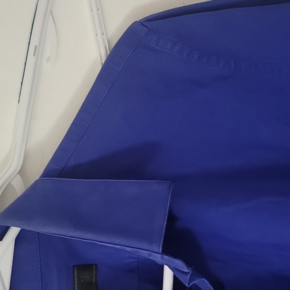 Prada Milano stretch cotton dress shirt color blue size 43/17 - Picture 5 of 14